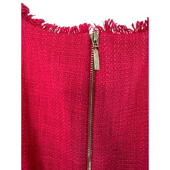 Karl Lagerfeld Dress Pink Sleeveless Tweed Twee Preppy Academia Work Size 8 - Picture 7 of 12